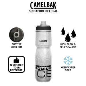 قمقمه دوچرخه کمل بک مدل پودیوم آیس گنجایش 620 میلی لیتر مشکی