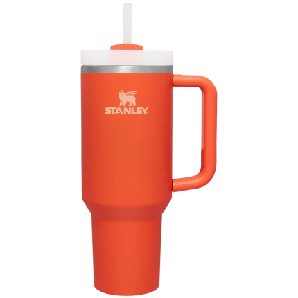 ماگ دوجداره نی دار دسته دار استنلی 1.18 لیتر نارنجی