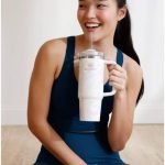 ماگ دوجداره نی دار دسته دار استنلی ۱٫۱۸ لیتر نارنجی ابروبادی ۱