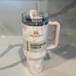 ماگ دوجداره نی دار دسته دار استنلی ۱٫۱۸ لیتر نارنجی ابروبادی ۱