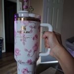 love shack fancy & stanly tumbler Ribbon Rosa 1