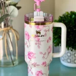 love shack fancy & stanly tumbler Ribbon Rosa 1