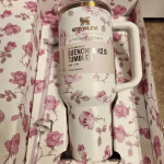 love shack fancy & stanly tumbler Ribbon Rosa 1